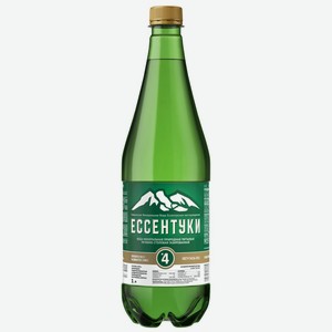 Вода минеральная ЕССЕНТУКИ №4 ГОСТ пит. лечеб.-стол. газ. ПЭТ, Россия, 1 L