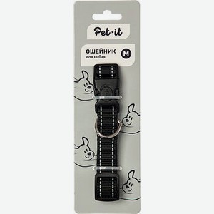 Pet-it ошейник для собак БАЗИС. M, Черный