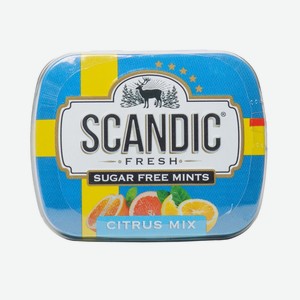 Драже Скандик (Scandic) Оригинальные Цитрусовый Микс (Original Citrus Mix) без сахара 14 г