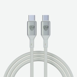 Кабель для зарядки Type-C - Type-C BY Space Cable Pro, 1м, 5А, Быстрая зарядка, штекер металл, белый