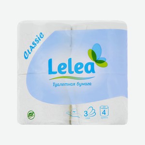 LELEA Бумага туалетная 3-х слойная 4 шт, 1 шт.