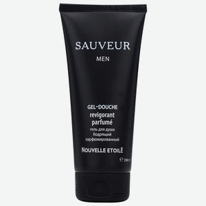 НОВАЯ ЗАРЯ Гель для душа бодрящий парфюмированный для мужчин  SAUVEUR , 200 мл