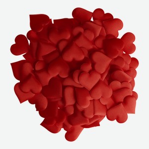 MESHU Наполнитель для подарков Red hearts, 100 штук, красный, цвет: красный
