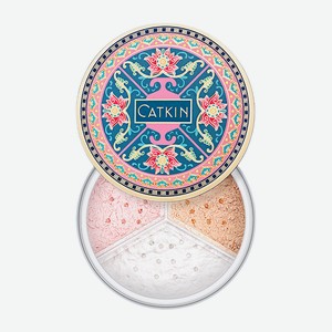 CATKIN Рассыпчатая трехцветная пудра с сиянием, С01 Shimmer