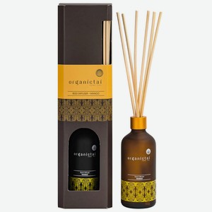 ORGANICTAI Аромадиффузор МАНГО с палочками для дома и офиса, Ароматический диффузор с палочками Манго, 100 мл Таиланд