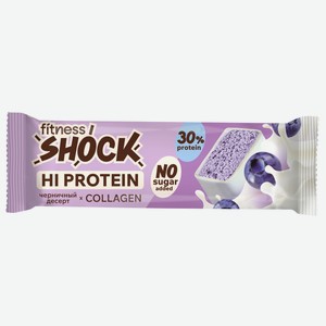 Батончик протеиновый Fitness Shock Hi Protein Черничный десерт, 40г