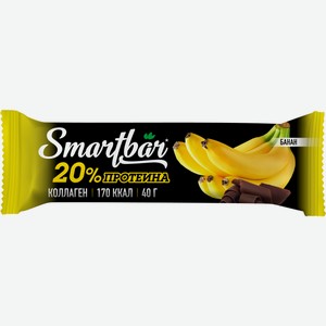 Батончик протеиновый Smartbar Protein Банан в молочной глазури без сахара, 40г