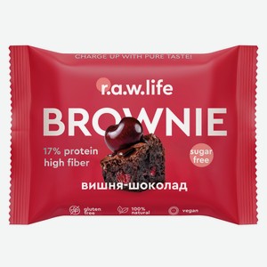 Пирожное протеиновое R.A.W. LIFE Брауни вишня и шоколад, 40г