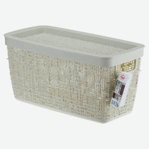 Коробка Idea Бязь с крышкой 28х14х14 cм, 4 л