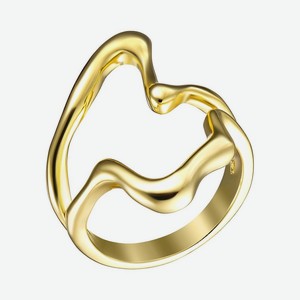 UVI JEWELLERY Золотистое фактурное кольцо, цвет: золотой, размер: 18