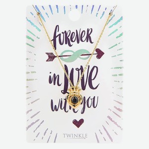 TWINKLE TO BELOVED ONE Подвеска с цепочкой Golden Heart, 1 шт.
