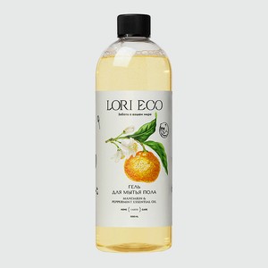LORI ECO ЗАБОТА О ВАШЕМ МИРЕ Средство для мытья пола с эфирным маслом Мандарин и Мята, 1000 мл