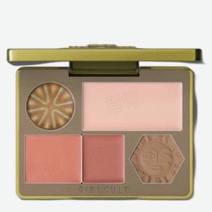 GIRLCULT Палетка Compendium of Materia Medica Collection, коричневый, розовый, нюд, светло-розовый, перламутровый