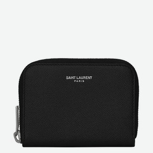 YVES SAINT LAURENT Кошелек из тисненой кожи Saint Laurent, Черный