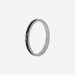 YVES SAINT LAURENT Браслет-кафф из эмали Cassandre, Черный, серебристый