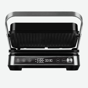 РЕДМОНД Гриль 3в1 SteakMaster GM304, 2000 Вт, ручной режим, двусторонние пластины + раздельный нагрев, таймер, автоотключение, режим барбекю, книга рецептов, серебро