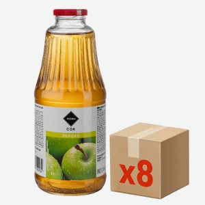 RIOBA Сок яблочный, 1л x 8 шт
