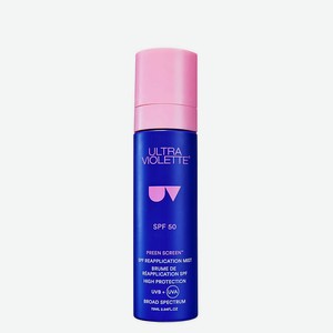 ULTRA VIOLETTE Спрей солнцезащитный Preen Screen SPF 50+ Reapplication, 75 мл