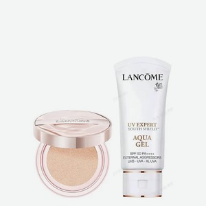 LANCOME Набор: Солнцезащитный крем UV Expert Youth Shield + Кушон Skin Idole 3 Serum Finecover, № N10, 4 г + 30 мл