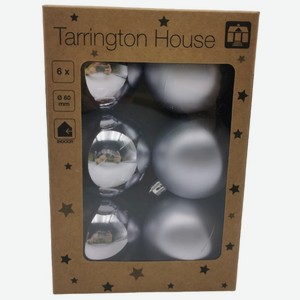 Tarrington House Набор елочных шаров сиреневый 6см, 6шт