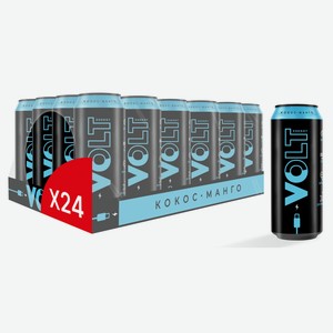 Напиток энергетический Volt Energy Кокос-манго, 450мл x 24 шт