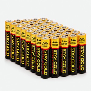STAY GOLD Батарейки мизинчиковые ААА (LR03), набор 40шт, вес 11,5 гр
