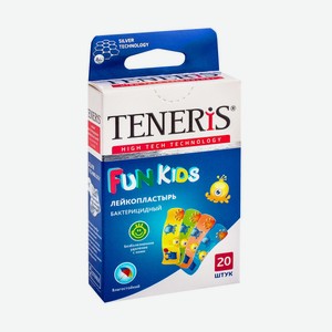 Лейкопластырь Teneris Весёлые дети (Fun Kids) бактерицидный 20 шт.