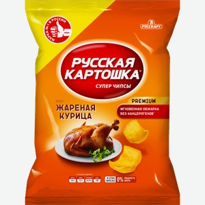 Чипсы Русская картошка Премиум (Premium) Жареная курица 80 г