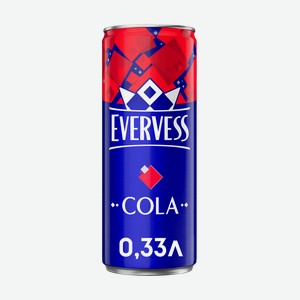 Напиток газированный Evervess Кола 0.33 л дизайн упаковки в ассортименте