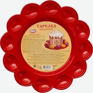 Тарелка Домашняя Кухня для пасхального кулича и яиц 1шт., 1 шт