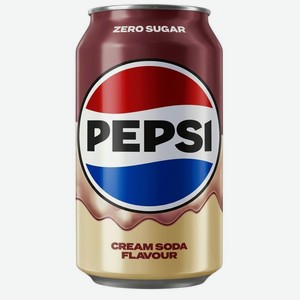 Напиток Pepsi Zero Cream Soda газированный, 330мл, 330 мл