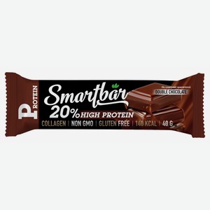 Батончик протеиновый Smartbar Protein Двойной шоколад в молочной глазури, 40г
