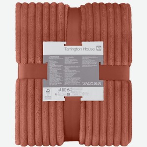 Tarrington House Плед Print фланелевый терракотовый, 150 x 200см