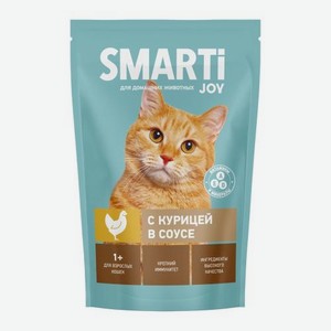 Влажный корм для кошек с курицей Smarti Joy 415г 415 г