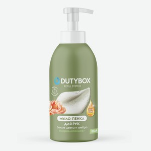 DUTYBOX Жидкое мыло пенка для рук и тела с ароматом Белые цветы и амбра, 500 мл