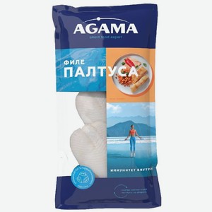 Филе палтуса Agama филе свежемороженое, 400г, 400 г
