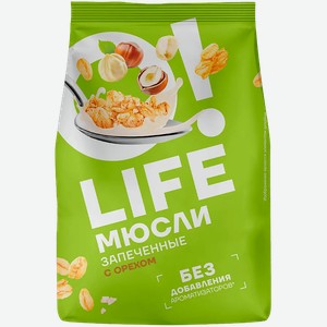 Мюсли запеченные O!Life с орехом 280 г