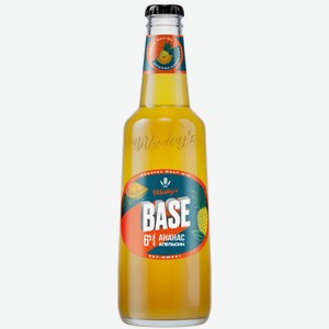 Пивной напиток Wesley s Base со вкусом ананас, апельсин нефильтрованный, 0.4л