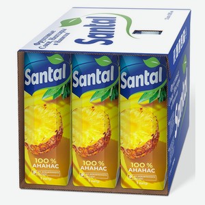 Сок Santal ананасовый, 1л x 12 шт