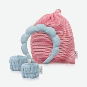 NINA JAY Ободок + напульсники, цвет: Голубой