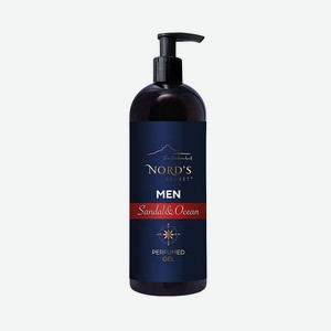 NORD S SECRET Гель для душа и шампунь мужской 3 в 1 Сандал и свежесть океана Perfumed Gel Sandal & Ocean, 1000 мл