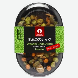 Японский снек Tako Samurai Васаби Эндо Араре (Wasabi Endo Arare) 90 г