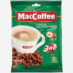 Напиток кофейный MacCoffee Лесной орех растворимый 3 в 1 10 шт. x 18 г
