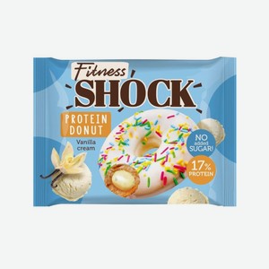Донат протеиновый ФитнесШок (FitnesShock) Ваниль без сахара 70 г