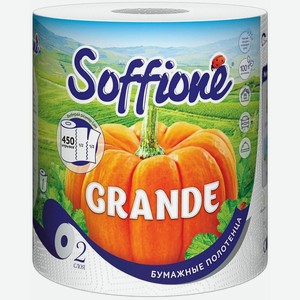 Бумажные полотенца Soffione Широкие (Grande) 2 слоя 1 рулон дизайн в ассортименте