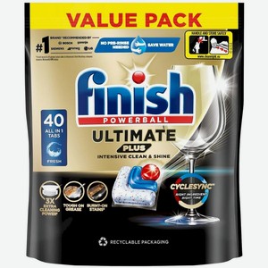 Таблетки Finish Абсолютный плюс (Ultimate plus) для посудомоечных машин 40 шт.