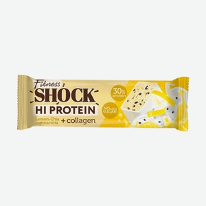 Батончик протеиновый ФитнесШок (FitnesShock) Высокобелковый (Hi Protein) Лимон чиа 40 г