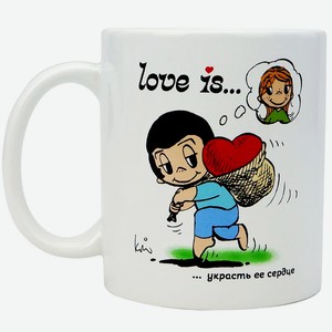 Кружка Love is… фарфор в ассортименте 330мл