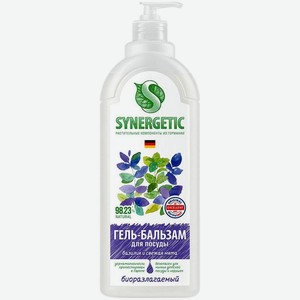 Гель для мытья посуды Синергетик (Synergetic) Базилик и свежая мята 1 л крышка в ассортименте