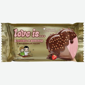 Мороженое Лав из (Love is) Клубника и шоколад с воздушным рисом 65 г